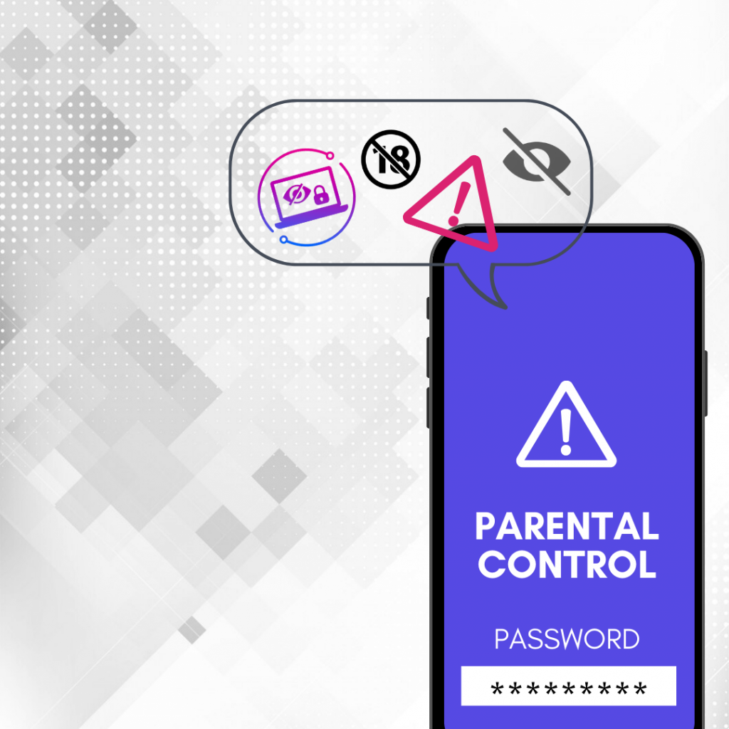 phone mockup with parental control app
