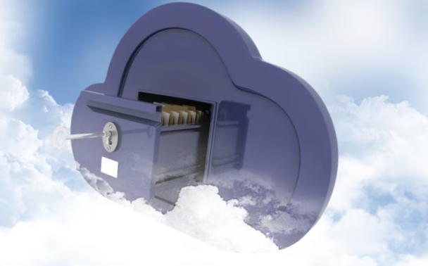 3d render of a concept of online storage in the clouds
